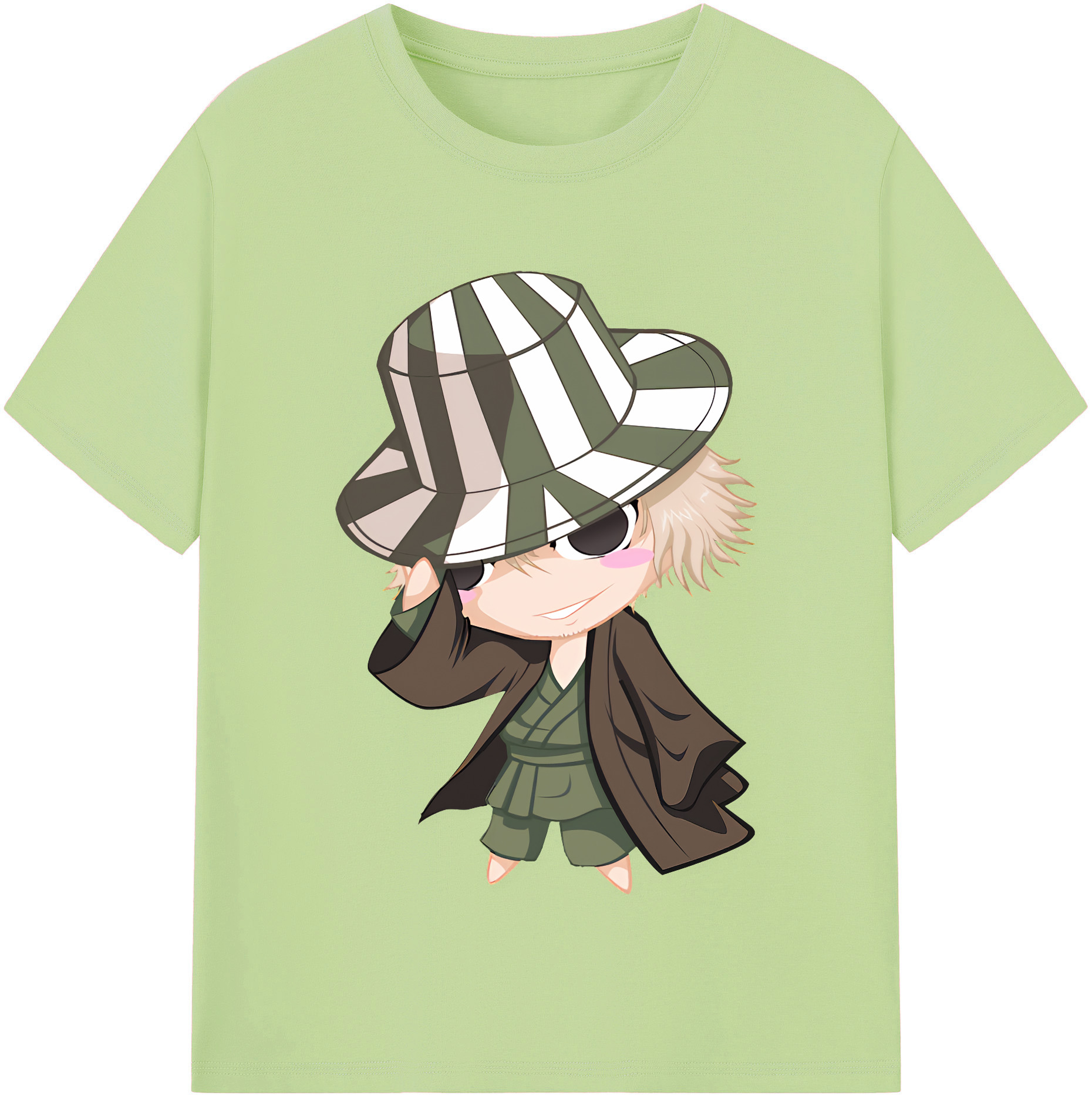 （画像用） "ブリーチ 浦原 喜助（うらはら きすけ） BLEACH Urahara Kisuke " 綿100％半袖Tシャツ（フロントプリント）